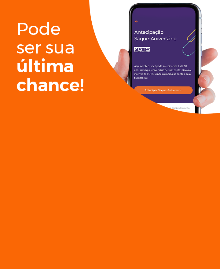 Banner empréstimo fgts do Banco Bmg